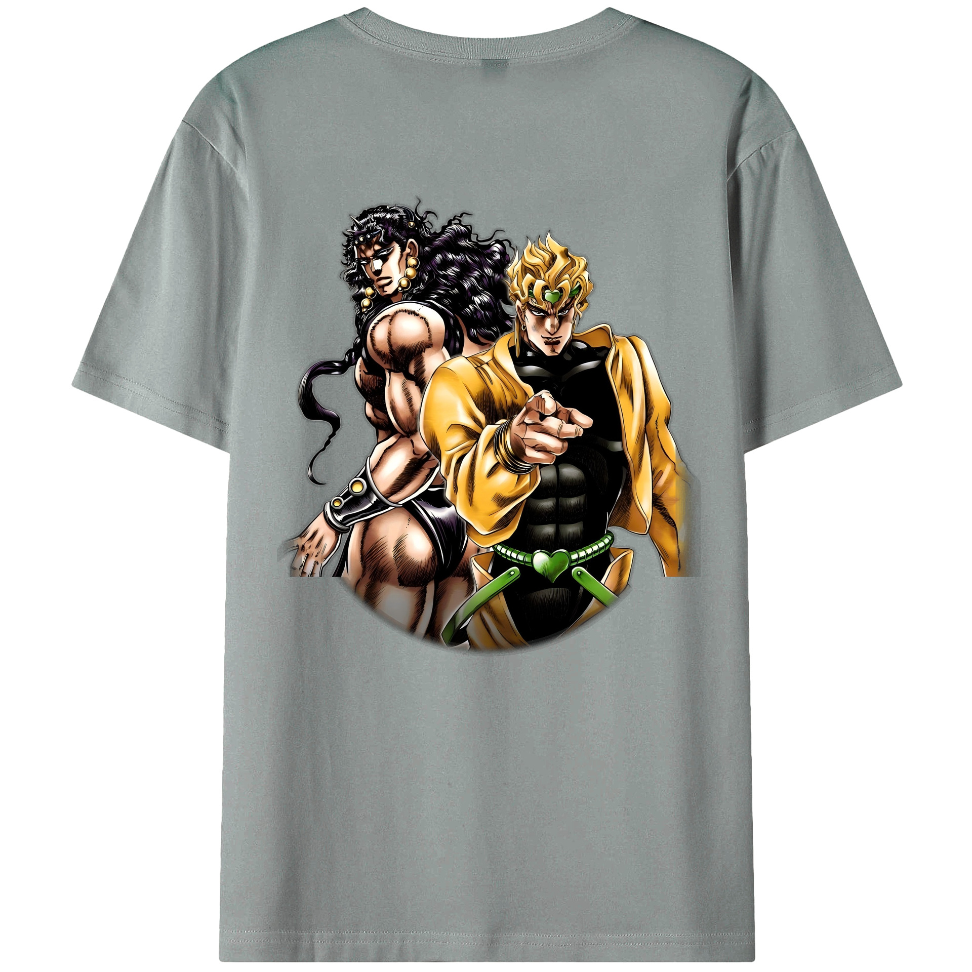 （画像用） ジョジョの奇妙な冒険 ディオ?ブランドー JoJo's Bizarre Adventure Dio Brando 綿100％ メンズ半袖Tシャツ（バックプリント） 通気性